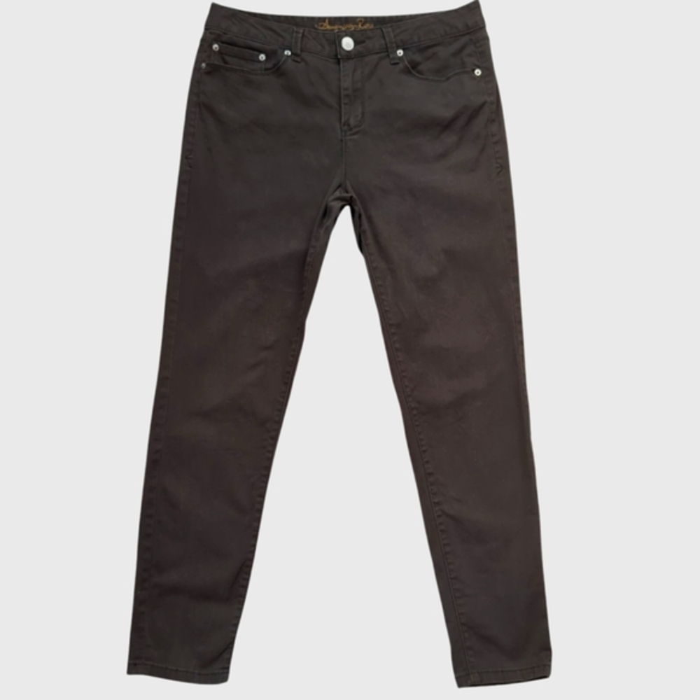 American Rag Cie Skinny Ankle Pants Junior 13R Black Olive Pockets